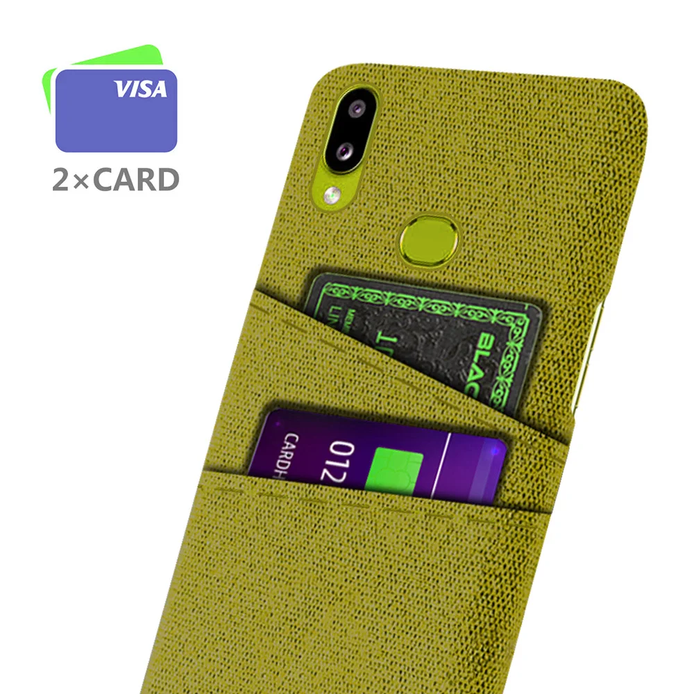 A10s For Samsung A10s Case A107F Dual Card Fabric Cloth Luxury Business Cover For Samsung Galaxy A10S A 10 s SM-A107F Fundas