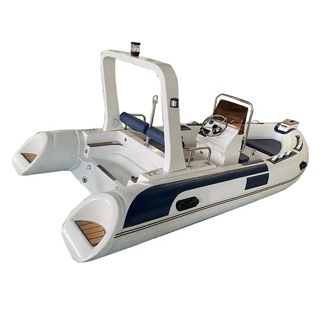 16ft RIB 480 هيكل الألياف الزجاجية شبه الصلبة PVC / قوارب هيبالون القابلة للنفخ للبيع