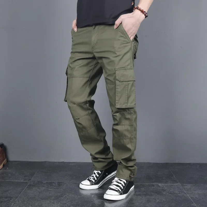

MRMT 2025 Brand Spring and Summer Men's Trousers Casual Pants Overalls Fashion Loose Straight Cotton Pants for Male Trouser