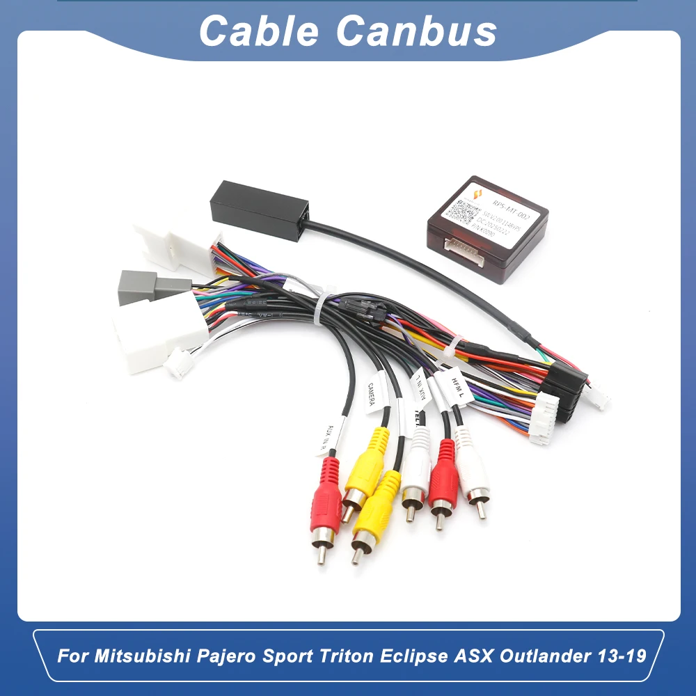 16PIN Wiring Harness Canbus Decoder RP5-MT-002 for Mitsubishi Pajero Sport Triton Eclipse ASX Outlander 13-19 Support 360 Camera