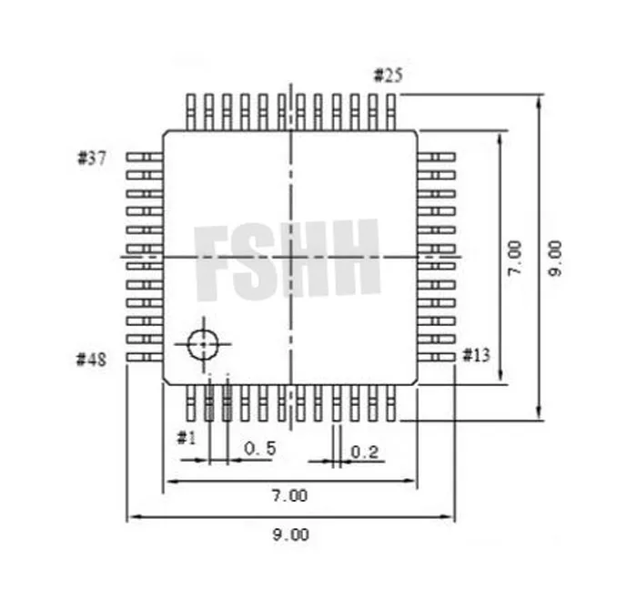 QFP48 to QFP48 test socket TQFP48 LQFP48 Pitch 0.5mm to 0.5mm chip does not need to be welded online test socket adapter