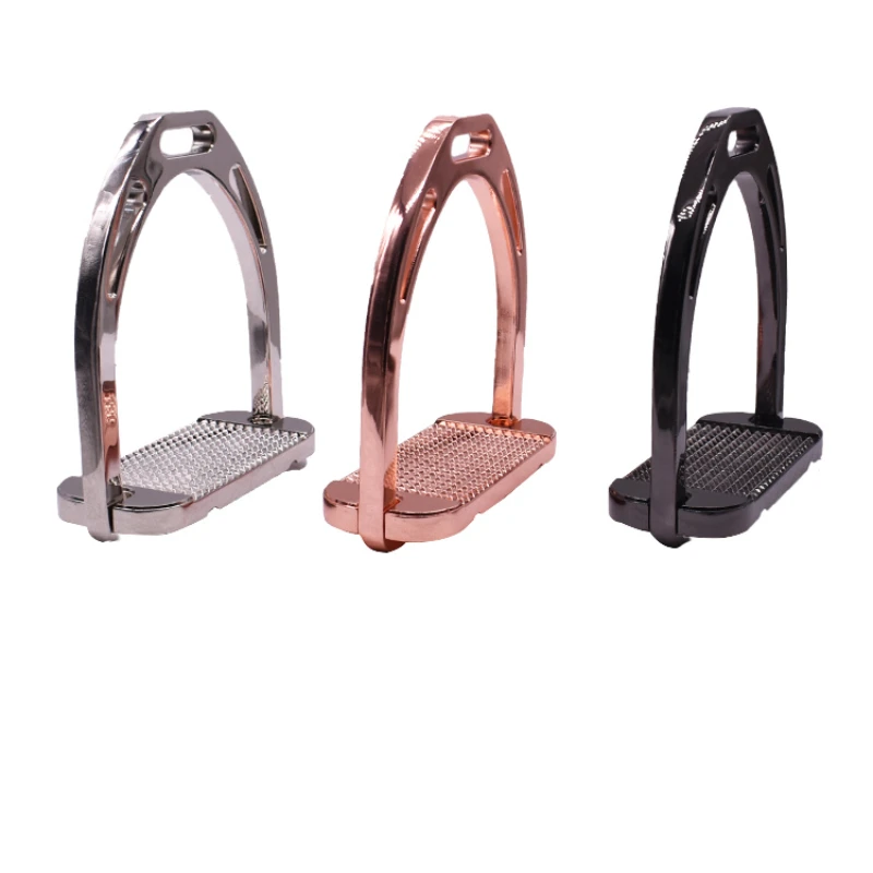 Stirrup Harness Supplies Equestrian Sports Horse Pedal Metal Anti-Slip Ultra Light Stirrup Aluminum Alloy Pedal