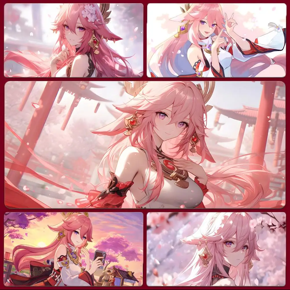 mouse-pad-grande-elegante-e-charmoso-do-jogo-genshin-impact-yae-miko-com-bordas-costuradas-e-base-espessa-para-pc