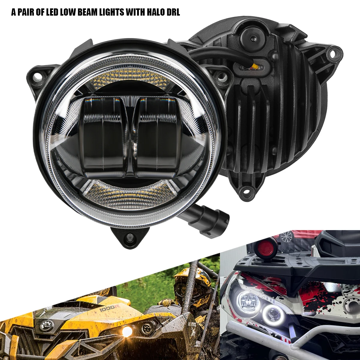 

Светодиодные фары дальнего света для квадроциклов DRL для Can-Am Outlander 500 650 800 850 1000 XMR STD XT XT-P 2012-2022, крепление для квадроциклов