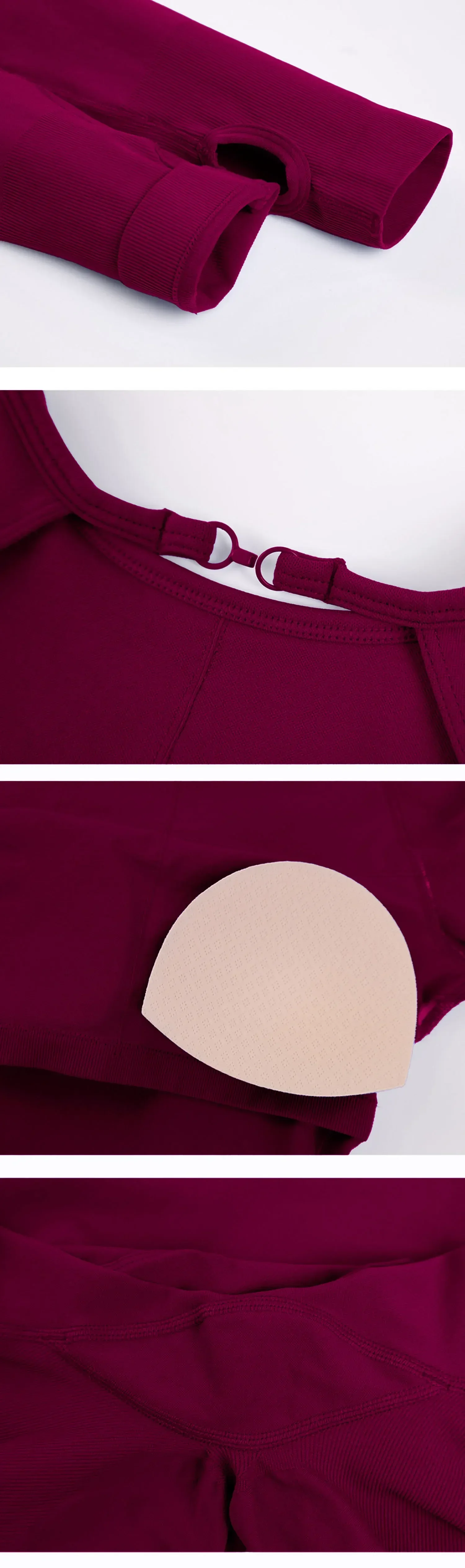 Cross American eng anliegender Yoga-Jumpsuit für Damen mit Hüftstraffungs- und Bauchstraffungstraining – Detail 24