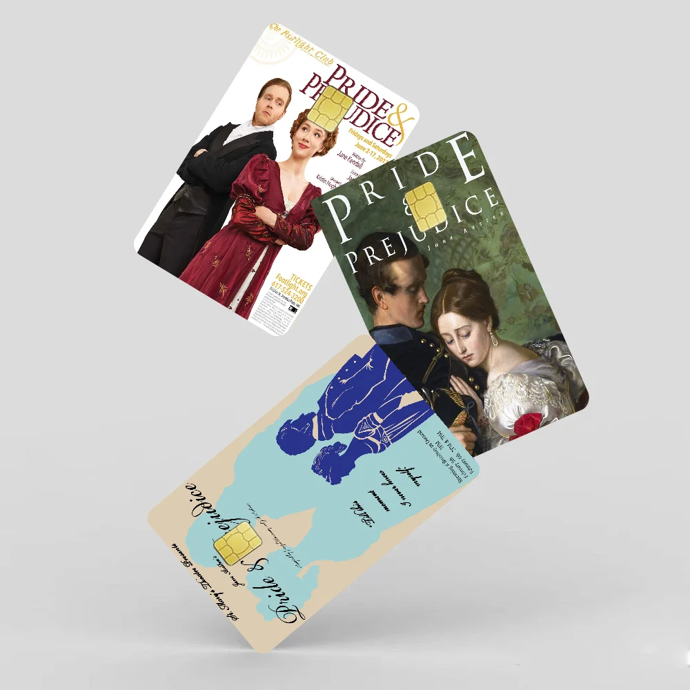 غطاء جلدي لفيلم ملصق Anime لبطاقة الائتمان وبطاقة الخصم البنك الأمامية