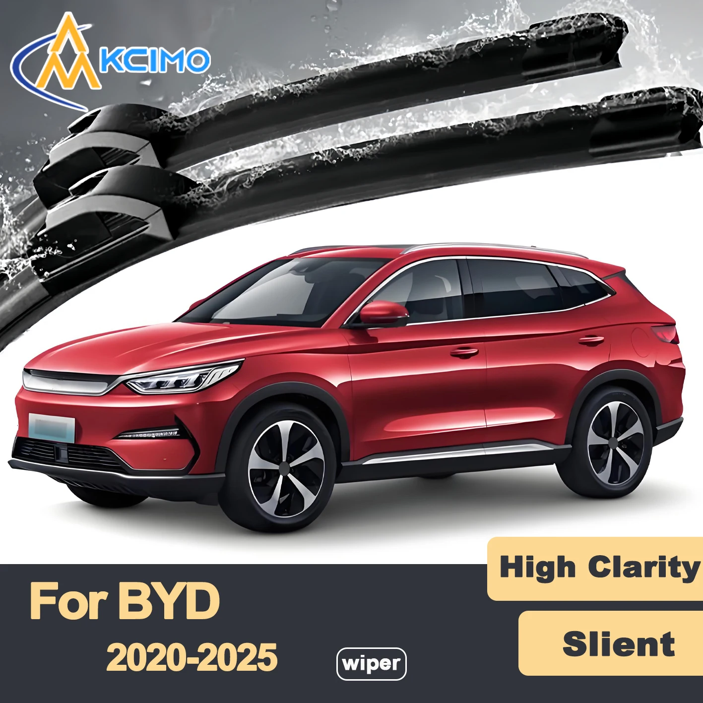 

Premium Rubber Durable Silent Windshield Wiper Blades 2pcs for BYD Song Plus 2020-2025 Front Wiper Blades Set