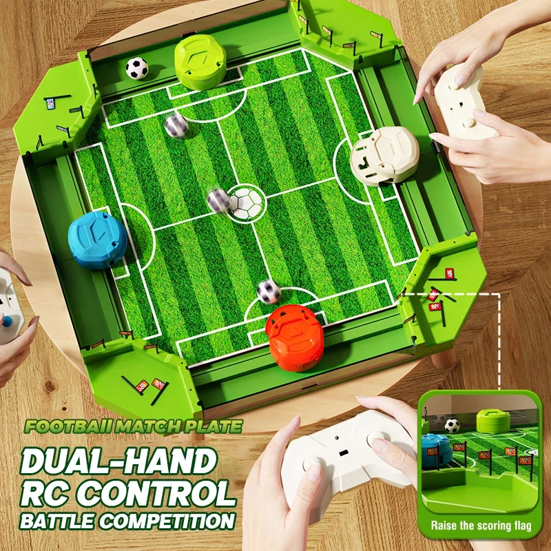 Four-Players Soccer Tabletop Interactive Game Remote Control Football Assembly Toy Mini Soccer Desktop Competition Sports Games