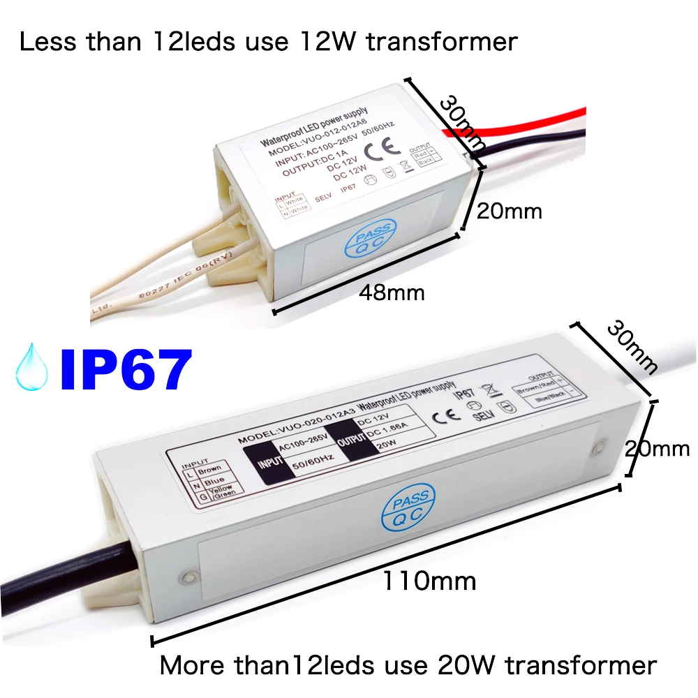 Imagem -06 - Mini Led Downlight Interior com Transformador Lâmpada de Foco Escada e Gabinete Iluminação de Teto 1w 12v Ip65 100265v