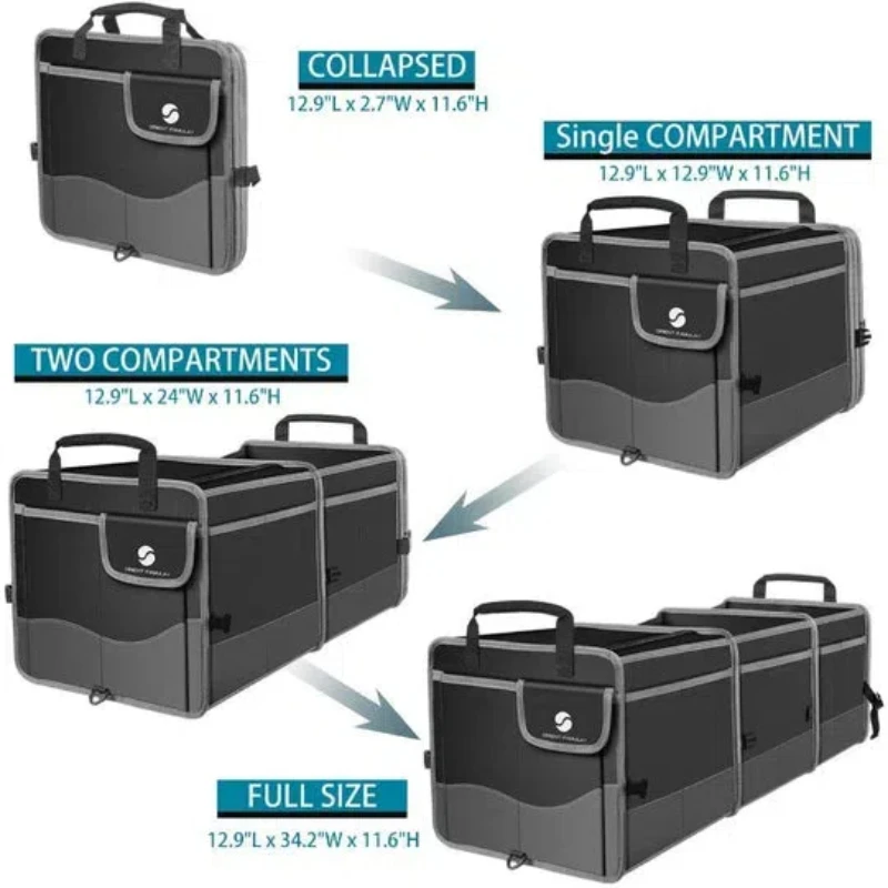 Trunk Collapsible Trunk Storage Container Organizer With Cooler