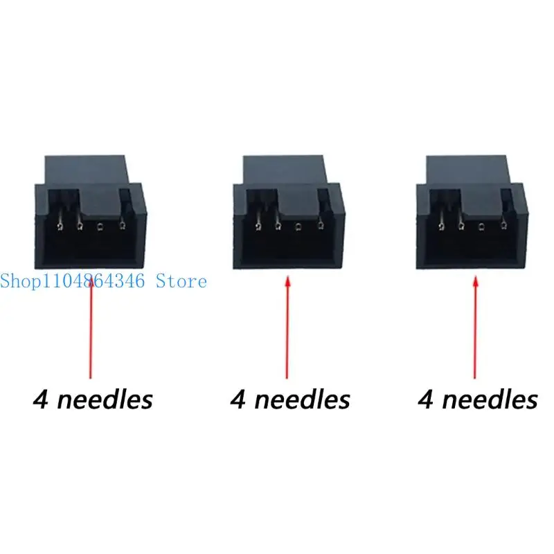 5asd High Durability 4Pin 1 To 3 3pin/4pin Fan Extension Wire For MultiFan Connection