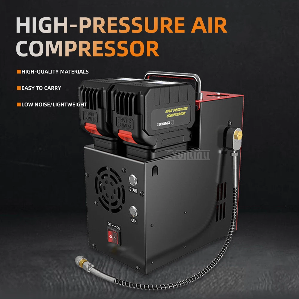 

High pressure pump 18V dual lithium battery Portable 30mpa high pressure air pump inflatable pump GX-E-L3