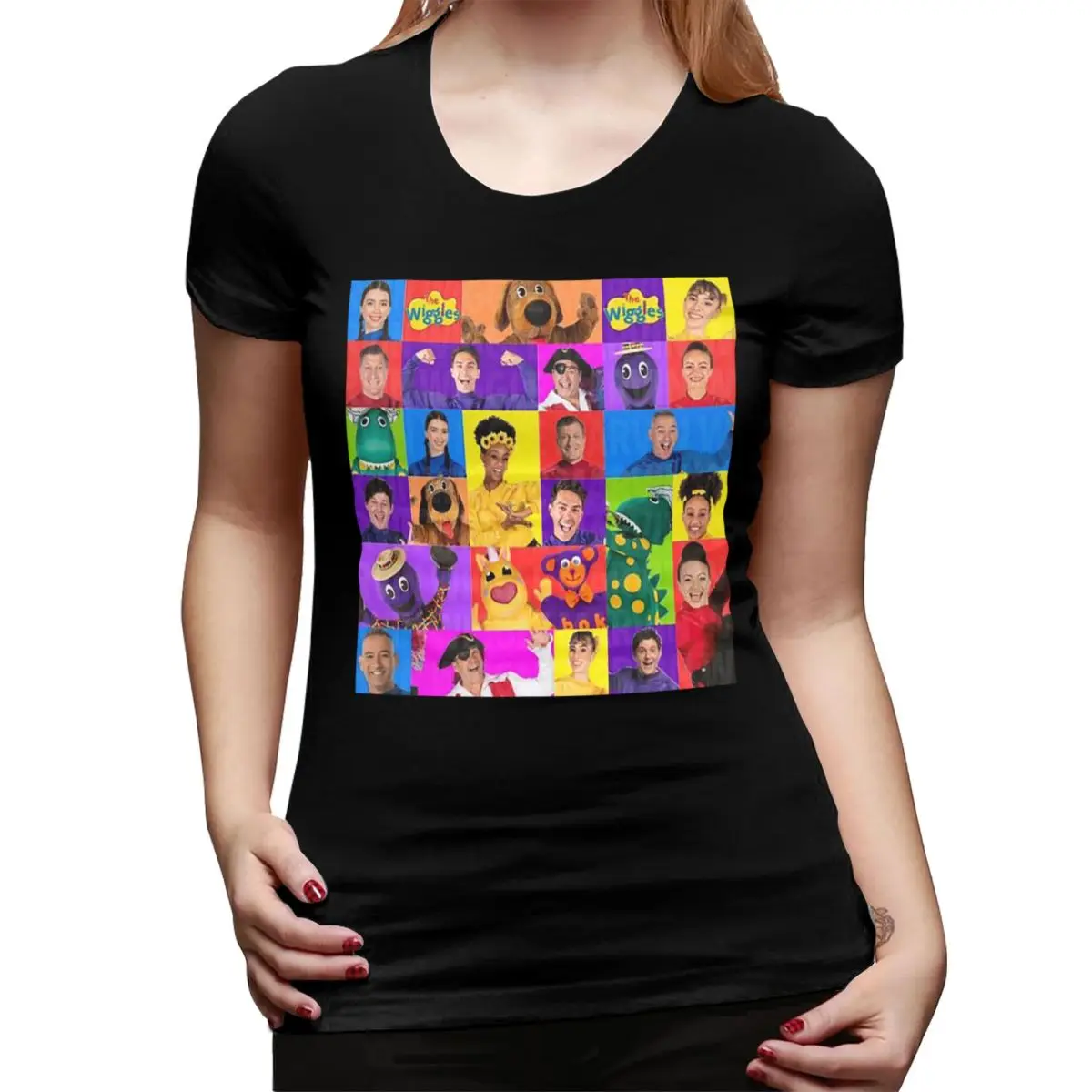 

The Wiggles Tv Show Music Band T-Shirt for Women Crew Neck Streetwear T Shirts Women's Tees Short Summer Clothes Tops