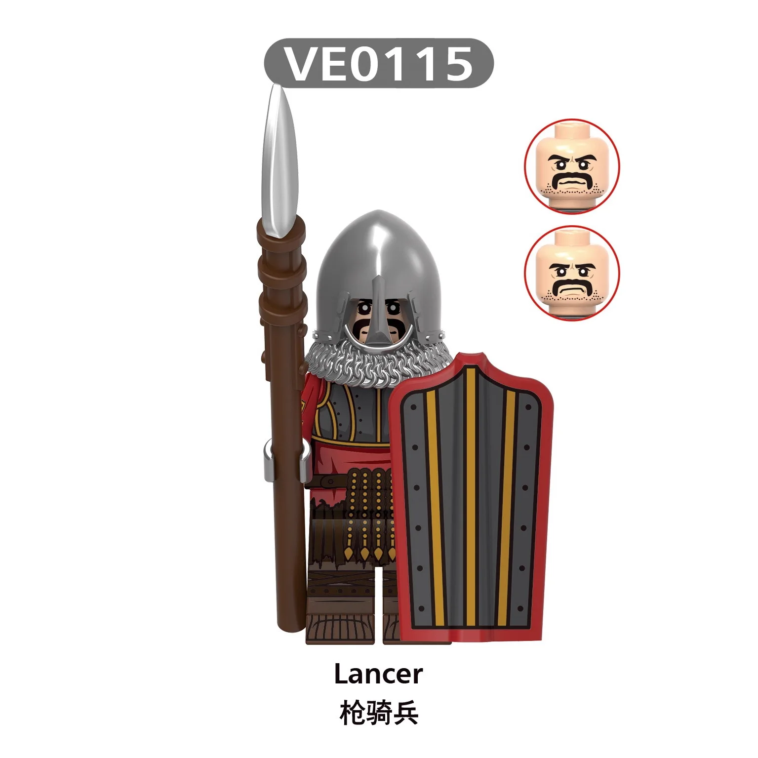 Blocs de construction de chevaliers templiers croisés du moyen âge, accessoires, modèle en briques, mini figurines d'action, jouet cadeau pour enfants