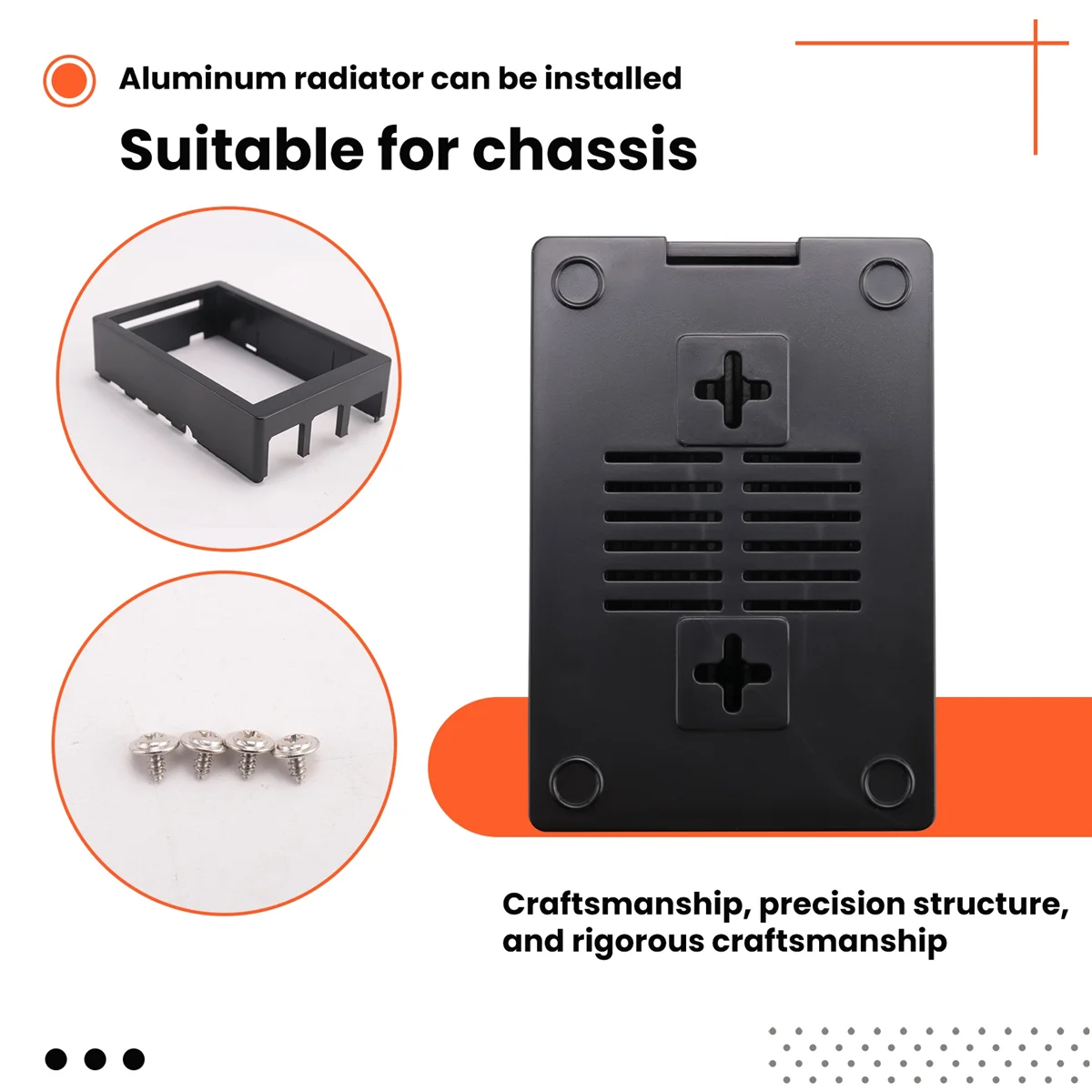 A44Tfor Raspberry Pi 4 Case Shell Box Enclosure Installable Cool Fan Aluminum HeatSink Enclosure for Raspberry Pi 4B