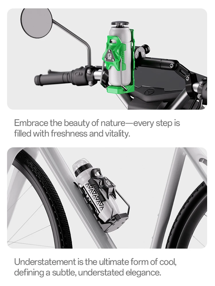 Kewig SHJ-6 Motorrad-Getränkehalter, verstellbar, Diebstahlschutz, Anti-Fall, 360° ° Drehbare Getränkeflaschenhalterung für Roller, E-Bike und Fahrrad – Detail 17