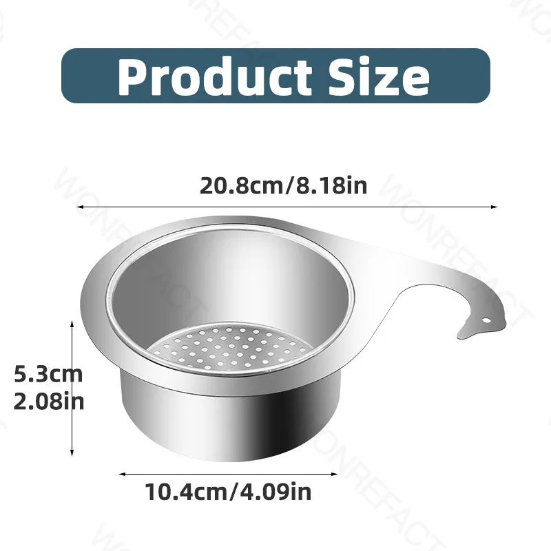 Stainless Steel Swan Drain Basket kitchen Sink Storage Rack Drainer Sink Strainer Universal Sink Garbage Strainer