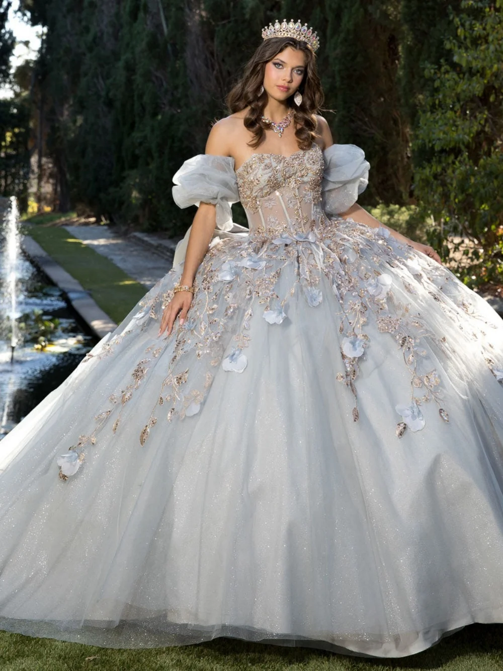 Elegant Sweetheart Off The Shoulder 3D Floral Quinceanera Dresses Gown Sweet 15 Birthday Party Robe Femme Vestidos De 15 Anos