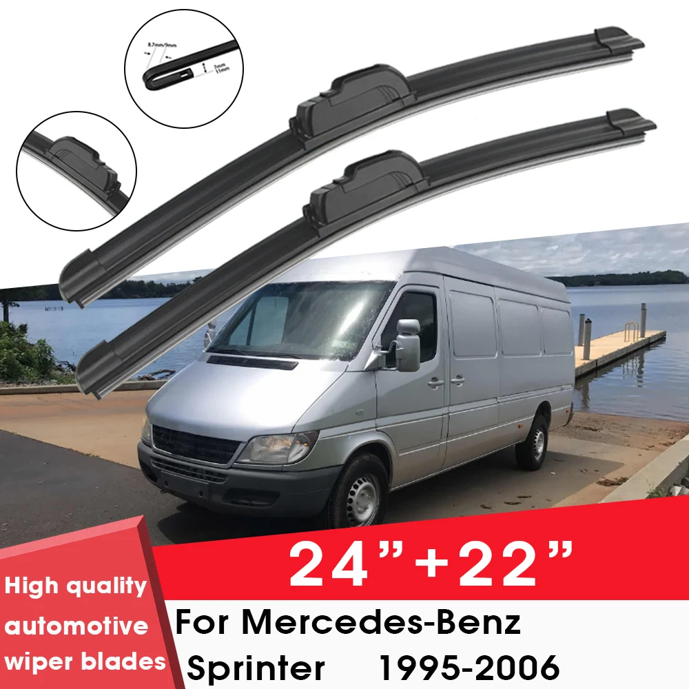 

Car Wiper Blade For Mercedes-Benz Sprinter 1995-2006 24"+ 22" Windshield Windscreen Clean Naturl Rubber Cars Accessories