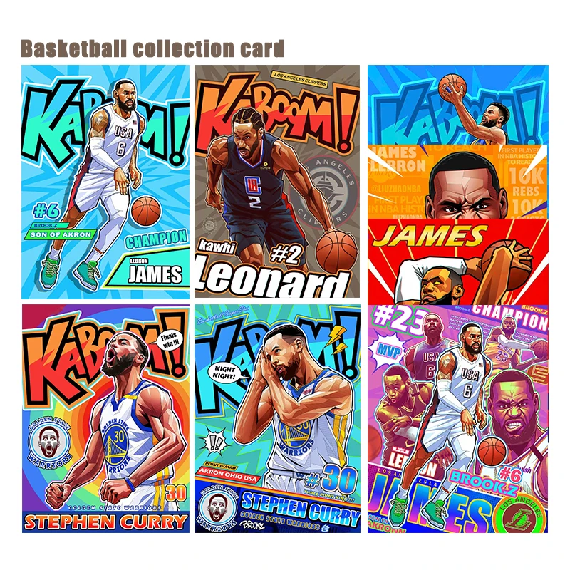 Tarjetas Coleccionables de la Serie de Baloncesto Panini Comics de Curry, James, Jalen Brunson, Tyrese Haliburton, Hechas a Mano, Regalo