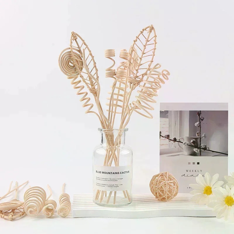 Lotus Series Flower Rattan Sticks Fireless Fragrances Reed Diffuser Stick Diy Ornaments Home Decor 12PCS