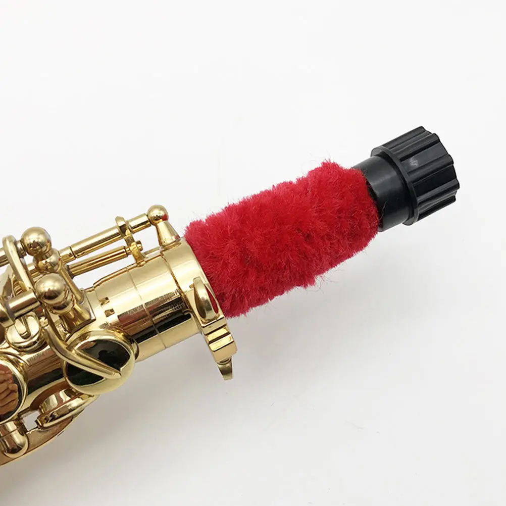 

1pc Saxophone Cleaning Brush Red High-Quality Soft Bristle Tool For Treble Alto Tenor Sax Maintenance Cleaning Musical