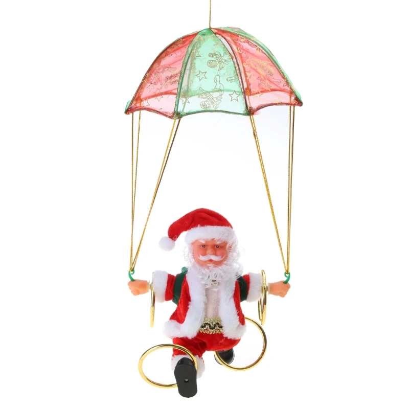 

Electric Music Parachute Toy Santa Clause Tumbling Ornament Unique Ceiling Decor