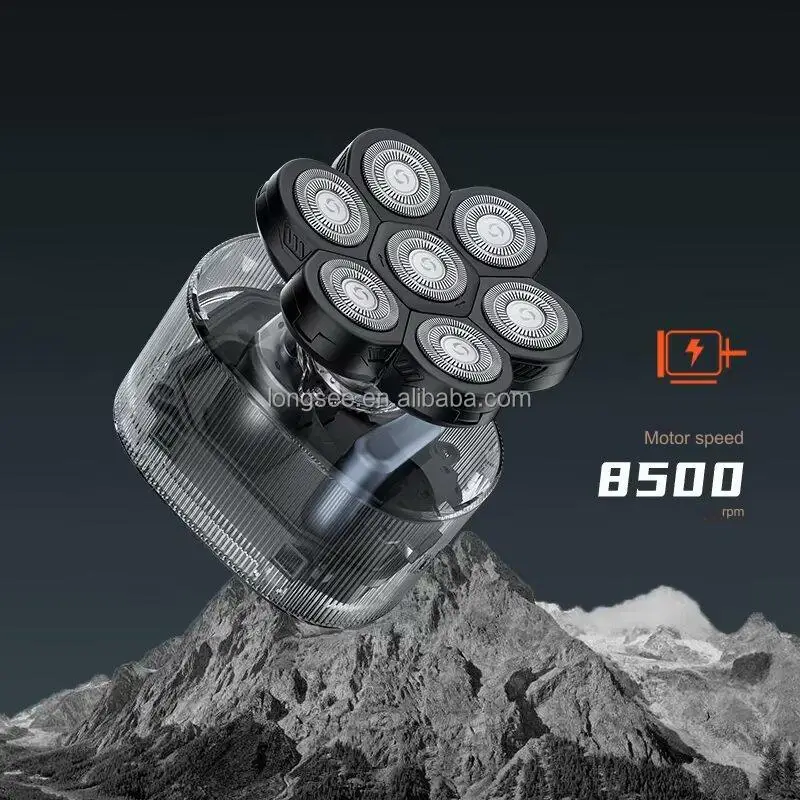 

2026 New Model7D Shaver Cordless Hair Trimmer Bald Head Electric Beard Hair Skull Trimmer Wet Dry Clippers Pro