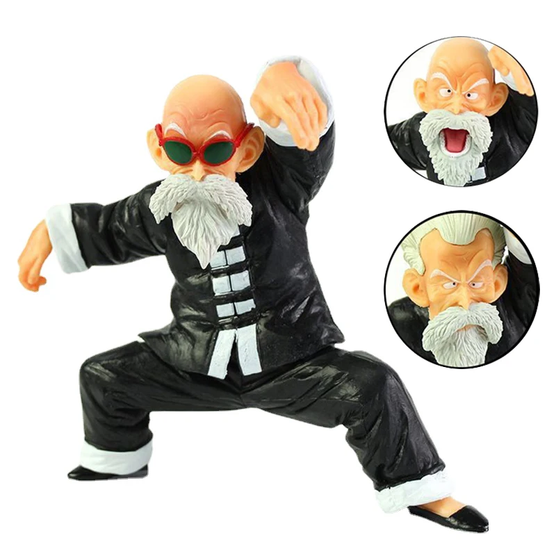 Dragon Ball Figure Muten Roshi Strong Chains Jackie Chun Figura Replaceable Head PVC Action Figures Collection Model Toys Gift