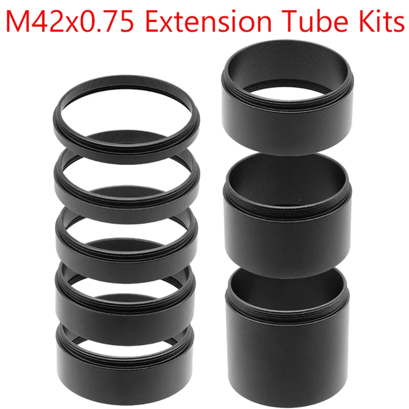 M42x0.75 Metal Focal Length Extension Tube Kits 3/5/7/10/12/15/20/30mm For Astronomical Telescope Photography T Ring