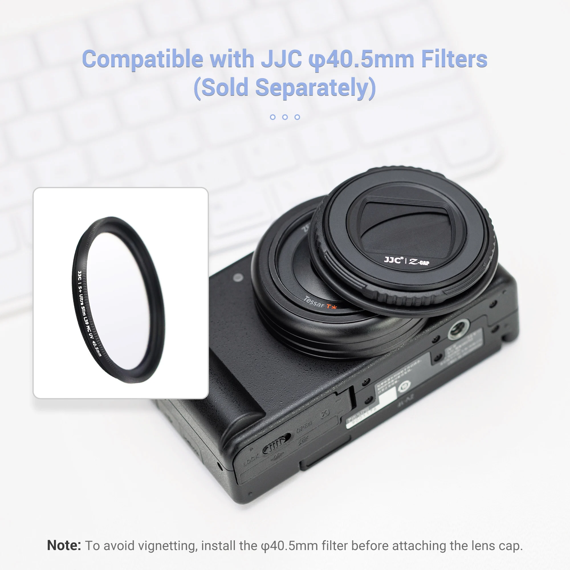 Jjc-カメラレンズキャップ保護カバー、sony ZV-1Fカメラに適しており