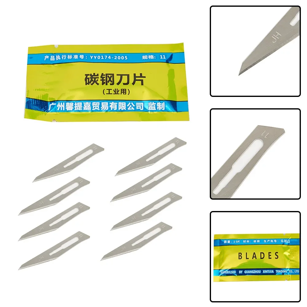 10-24 Type Blades 20pcs Blades Carving Engraving Kit Metal Scalpel Silver Tool High Quality Practical Useful hand tools parts