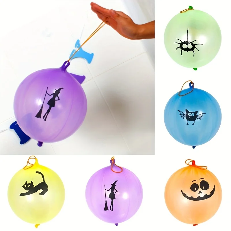15pcs Halloween Punch Ball Balloons Party Favors for Kid Halloween Treats 18 inch Large Punching Balloons Goodie Bag Filler Part