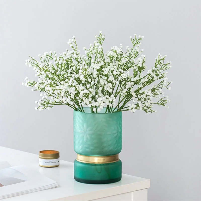 90Heads 52cm White Babys Breath Flowers Artificial Flowers Plastic Gypsophila DIY Floral Bouquets Arrangement Wedding Home Decor