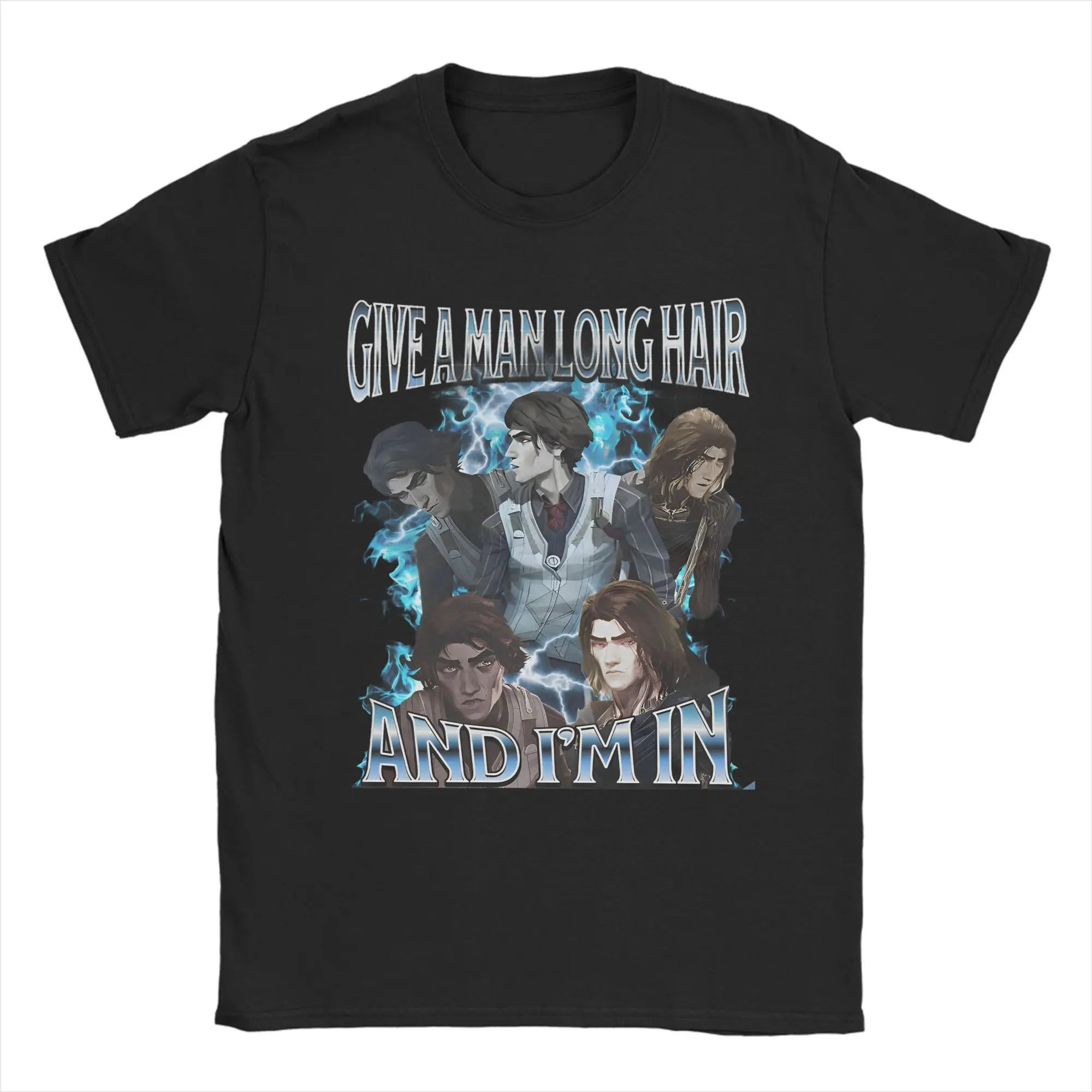 

Jayce Arcane T-Shirt Men Funny 100% Cotton Tees O Neck Short Sleeve T Shirt 4XL 5XL 6XL Clothing