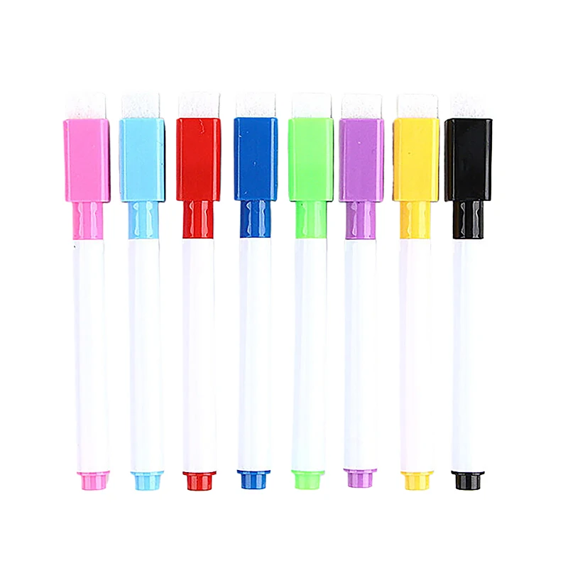 8Pcs Colorful Magnetic Whiteboard Dry Erase Marker Pens High-capacity Erasable Whiteboard Marker Pens Office School Supplies image 6