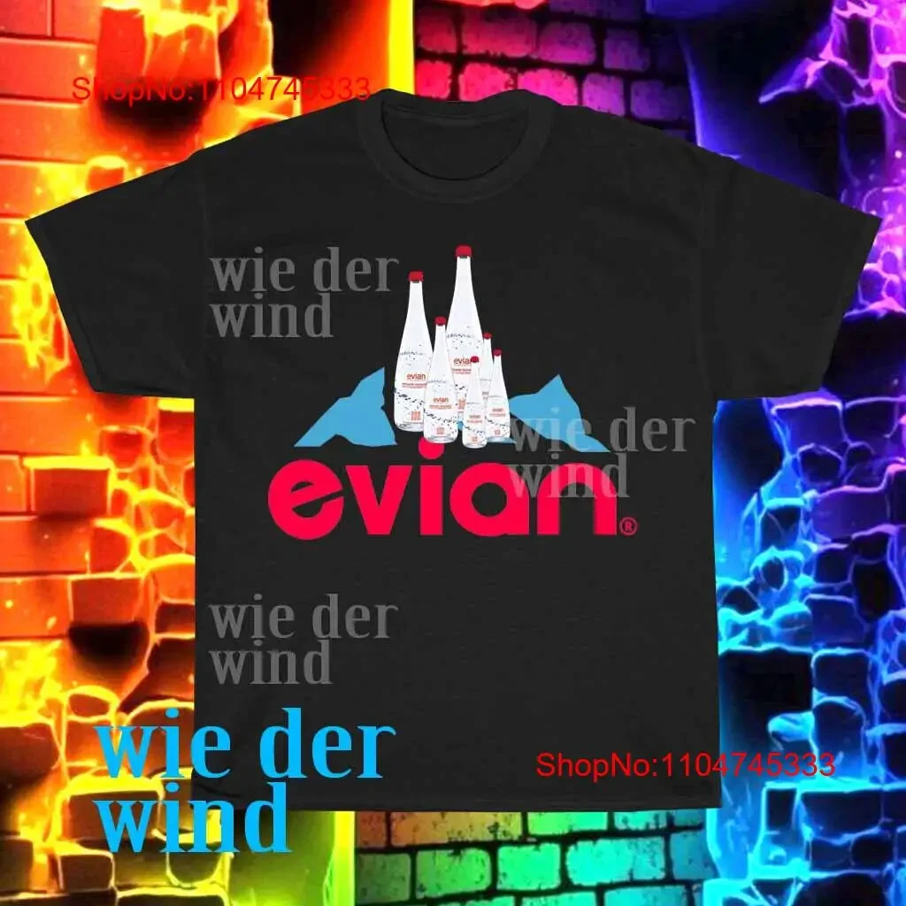Nueva camiseta para hombre con Logo de agua embotellada de Evian, talla divertida S a 5XL, Top estirado con gráfico vintage lavado para uso diario, suave
