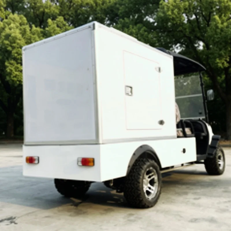 Factory Wholesale Electric Golf Cart Top Clubs/Airport Hotels Cargo Truck Cart With Rear Cargo Box Off-Road Tires Solar Panels