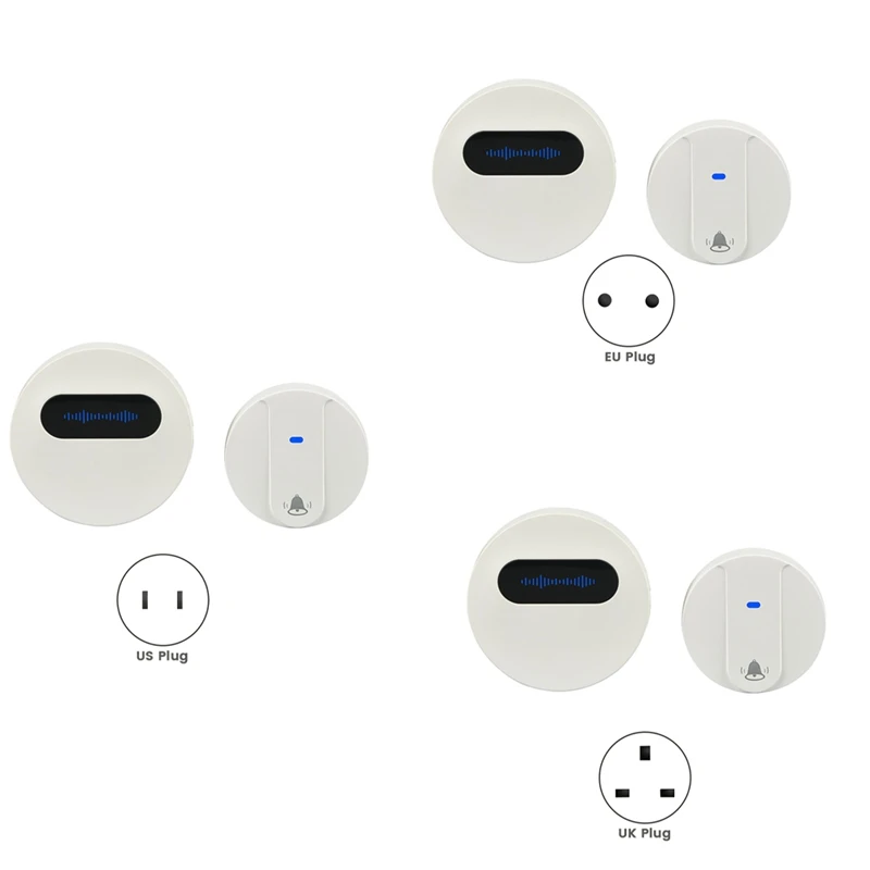 Campainha inteligente sem fio à prova d'água ip68, campainha inteligente para porta de casa, 58 músicas, controle de volume de 4 níveis