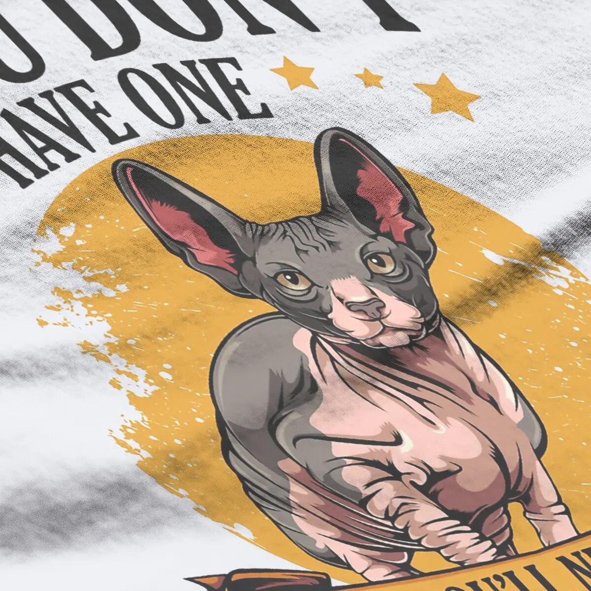 Not Understand Women Clothing Canadian Sphynx Cat Graphic Female Tshirts Vintage Graphic Loose Tops Tee Kawaii Girls Streetwear