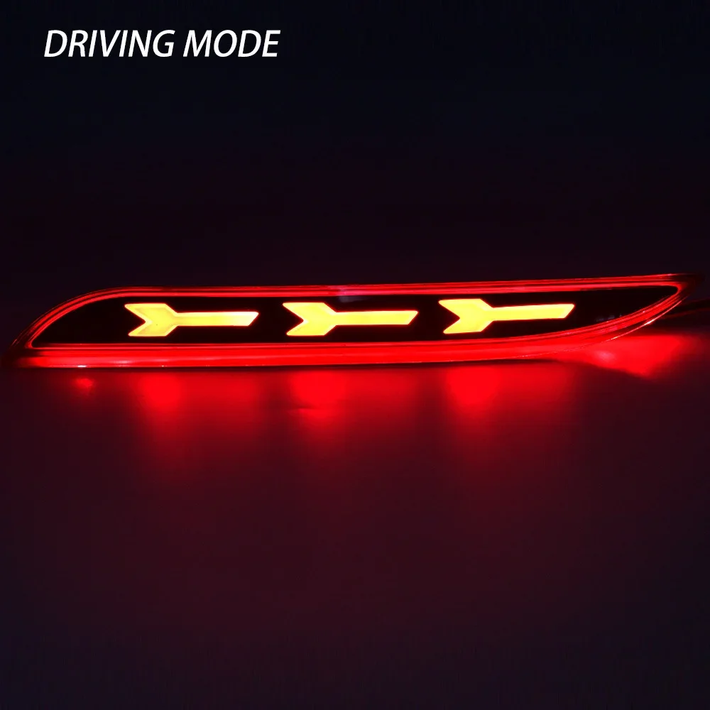 Car Rear Bumper Light Reflector Rear Surround Light Aircraft Pattern Turn Signal Driving Brake Lamp For Ford Mustang 2015-2018 detail image 9