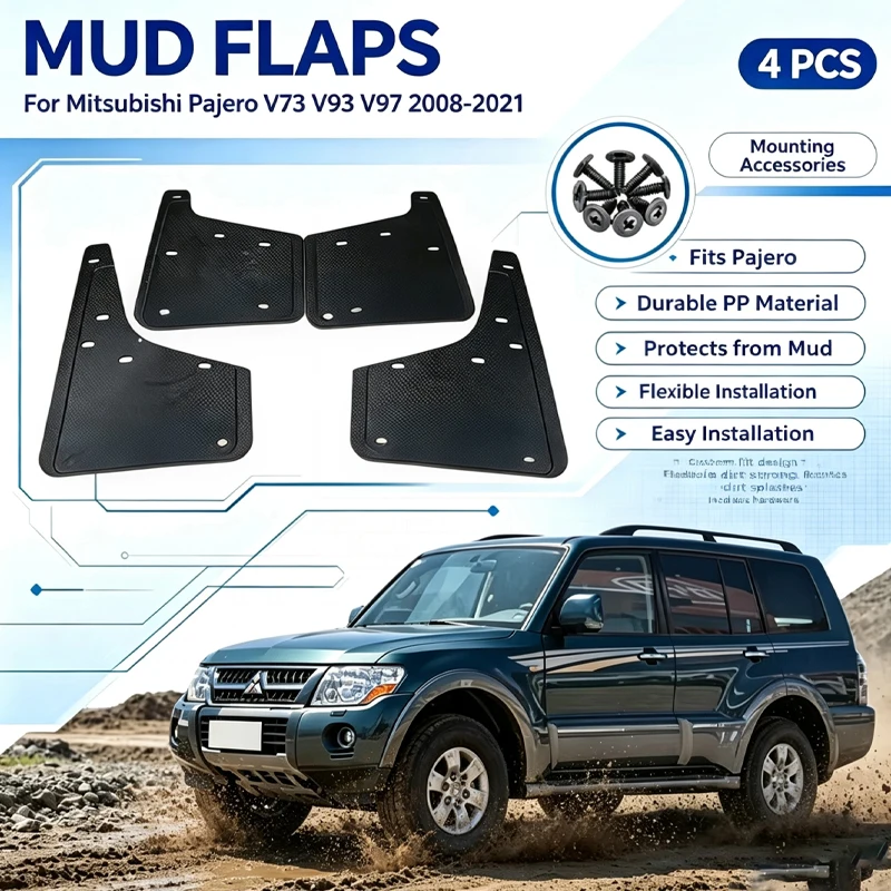 Suitable for Mitsubishi Pajero V73 V97 V93 car modification accessories soft rubber fender fender skin