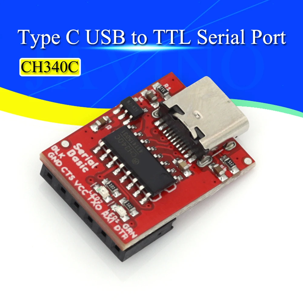 

3.3V 5V TYPE C USB to TTL Serial Port CH340C Module CH340 USB Bus Adapter Chip