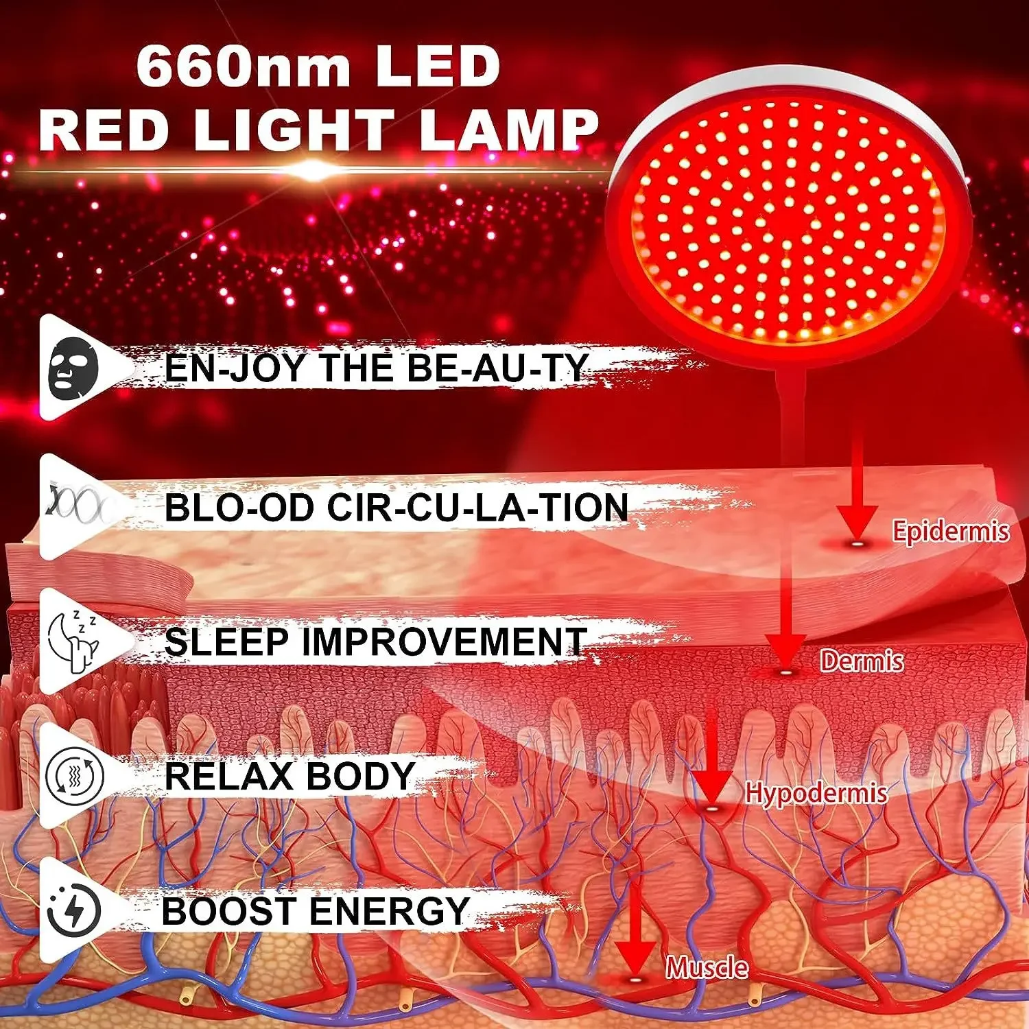 Telescopic Therapy Device with Wire Control and Far-Infrared Therapy Lamp, Whitening, Softening, Firming, Wrinkle, Skincare