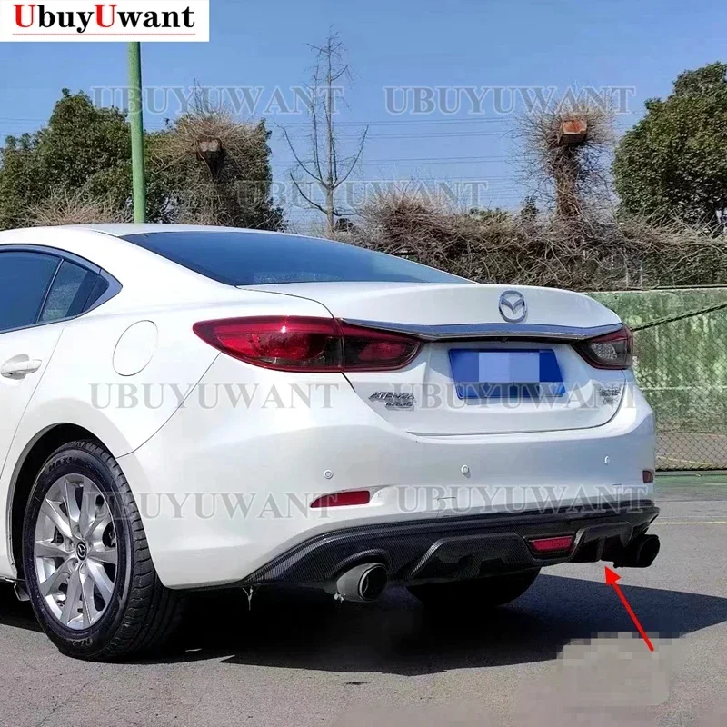 

UBUYUWANT для Mazda 6 Atenza 2014-2018 ABS пластиковый задний диффузор, защита бампера, защитная пластина, накладка на бампер