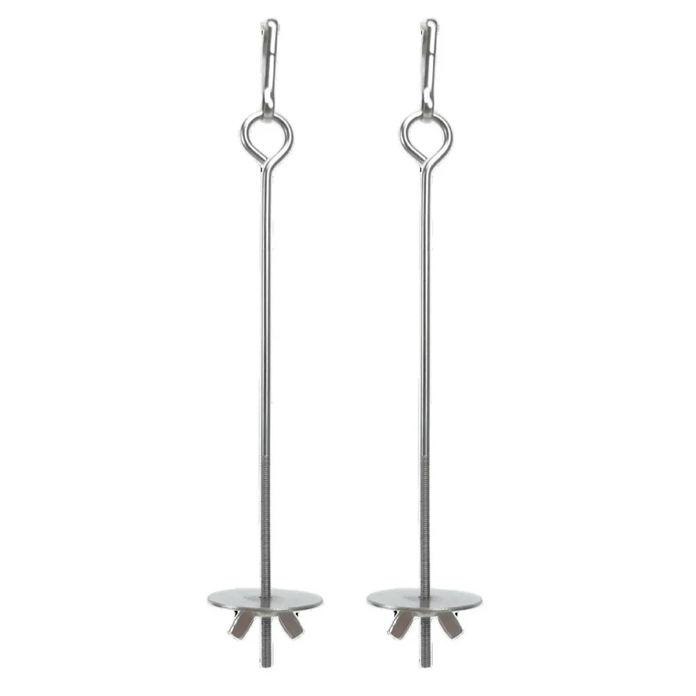 

2Pcs Stainless Steel Bird Cage Food Holder Adjustable Length Easy To Install Bird Feeder for Cage Rust-proof with Hook