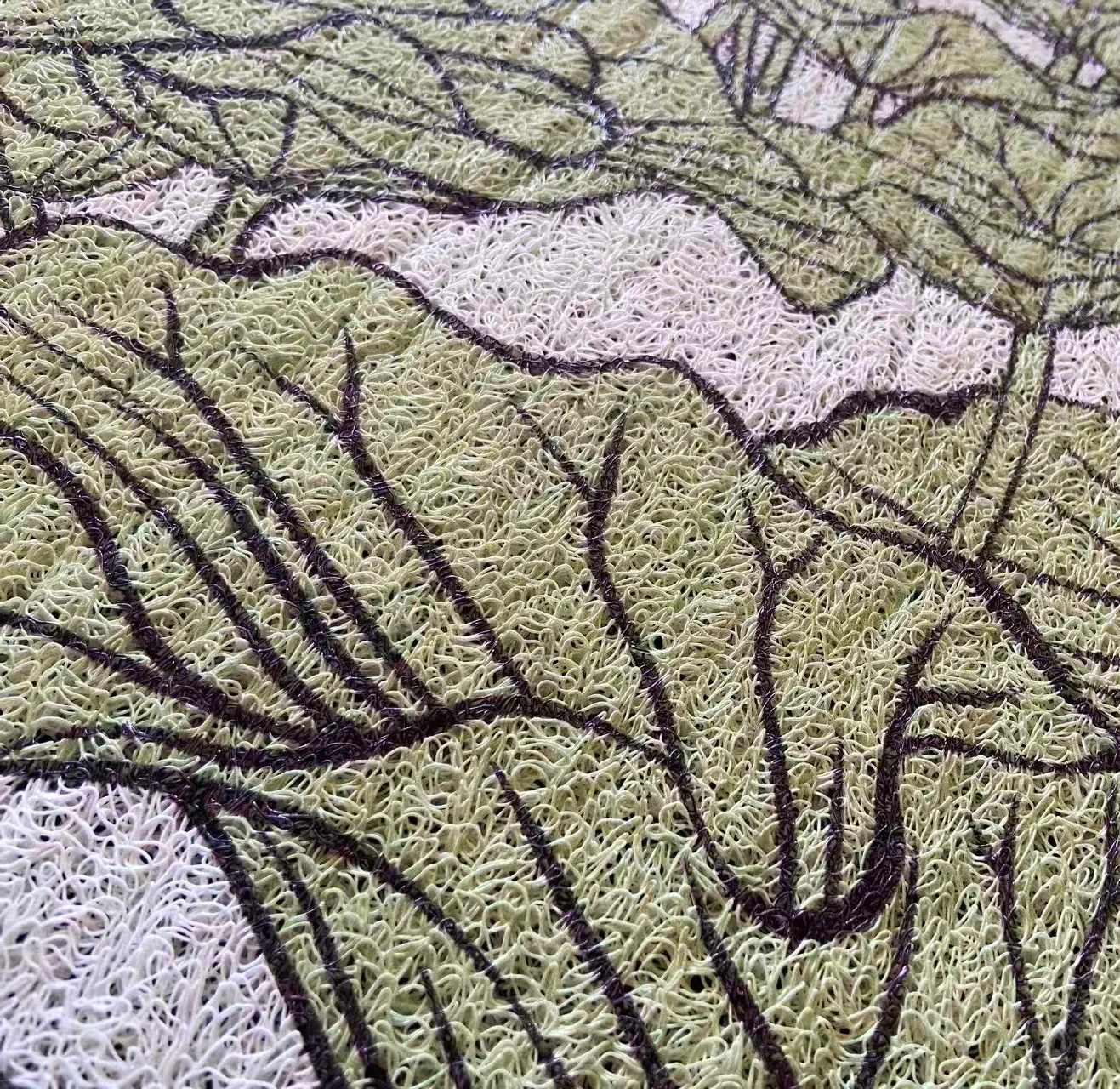 Washable Non-Slip Doormat Low-Profile Inside Floor Mat Door Rugs Entryway Green Absorbent Resist Dirt Entrance Mat Entry Carpet