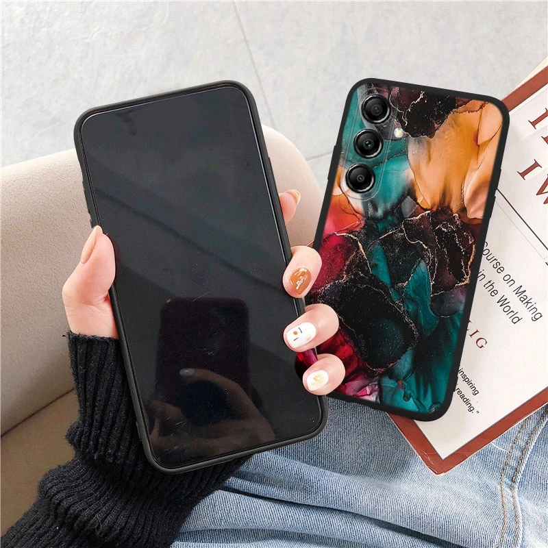 Frosch Dinosaurier Blume Liebe Marmor Handy hülle für Samsung Galaxy M15 M35 M55 C55 F55 F15 5G Silikon stoß feste Schutzhülle