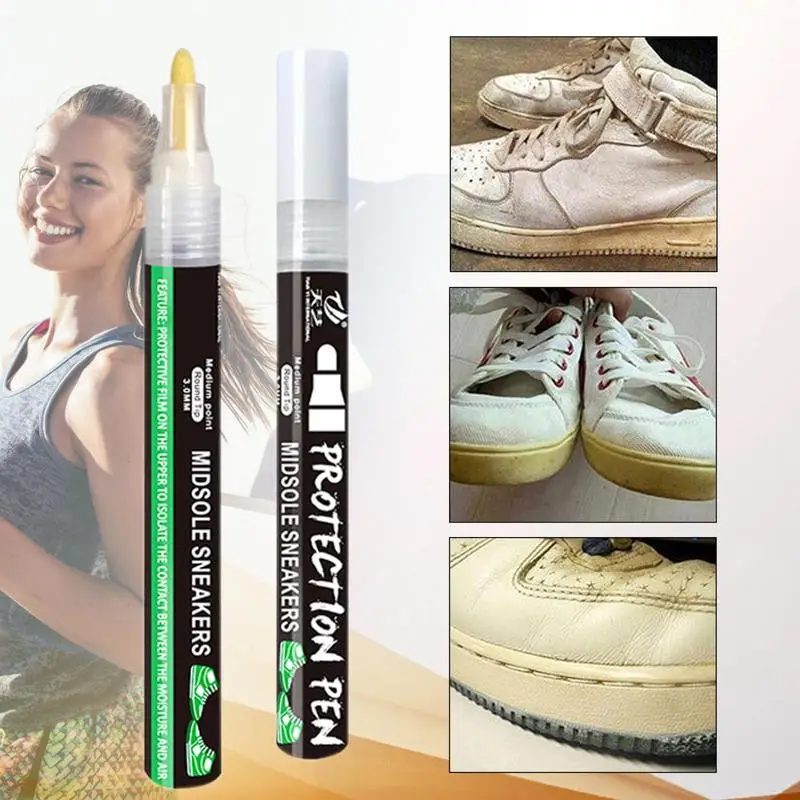 White Trainer Pen intersuola ripristina Sneaker Marker intersuola Marker Cleaner scarpe Sneakers Repair Paint Leather Pen Shoe Whitener