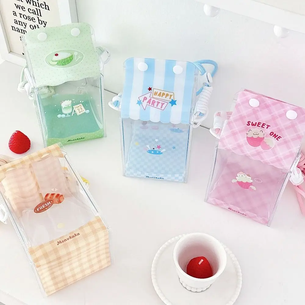 

Badge Holder Cute Milk Doll Display Bag With Lanyard Crossbody Doll Carrying Case Cartoon Zipper Storage Bag Doll Bag Decoration